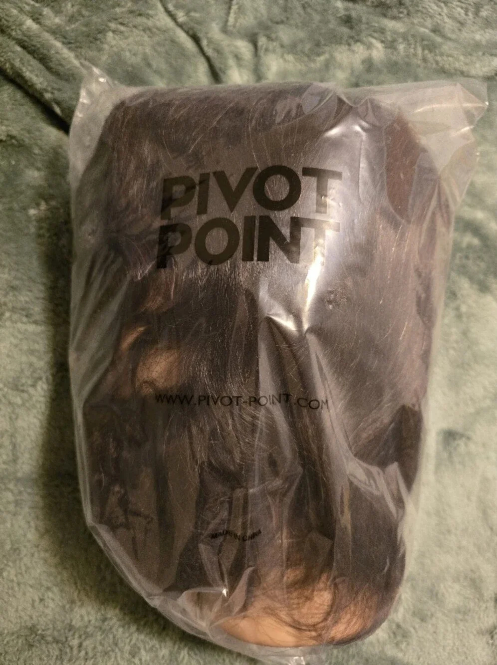 Pivot Point Ian 100% Human Hair Mannequin Styling Head Dark Brown Color Hair NEW
